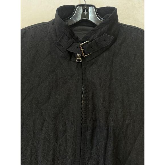 Hugo Boss Vest Mens 46R Black Herringbone Quilted Logo Zip Pockets Lined - Picture 10 of 16